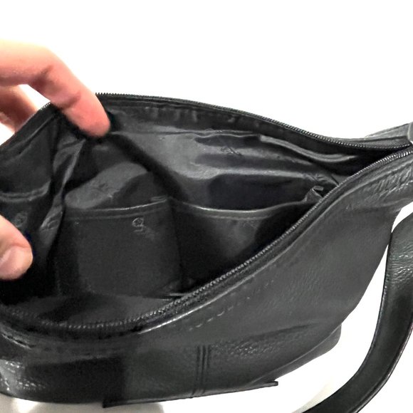 Vintage Fossil 75082 Black Leather Shoulder Purse - Picture 10 of 17